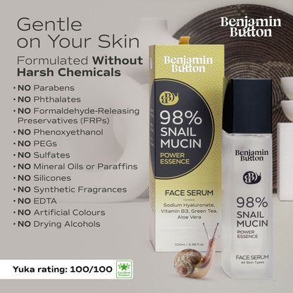Snail Mucin Serum 98% - Hydrating Snail Secretion Serum - 100ml