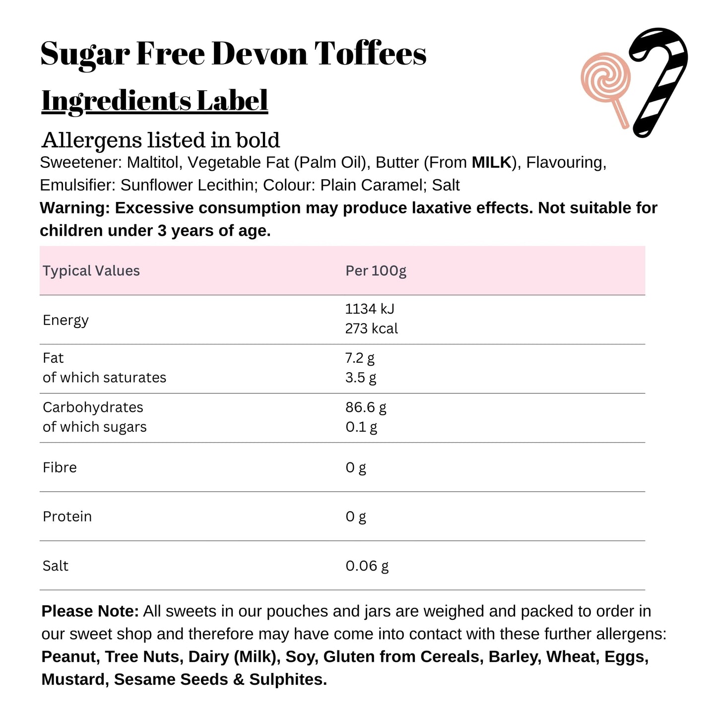 Sugar Free Devon Toffees
