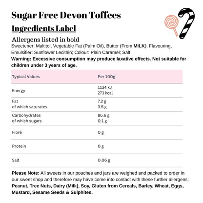 Sugar Free Devon Toffees