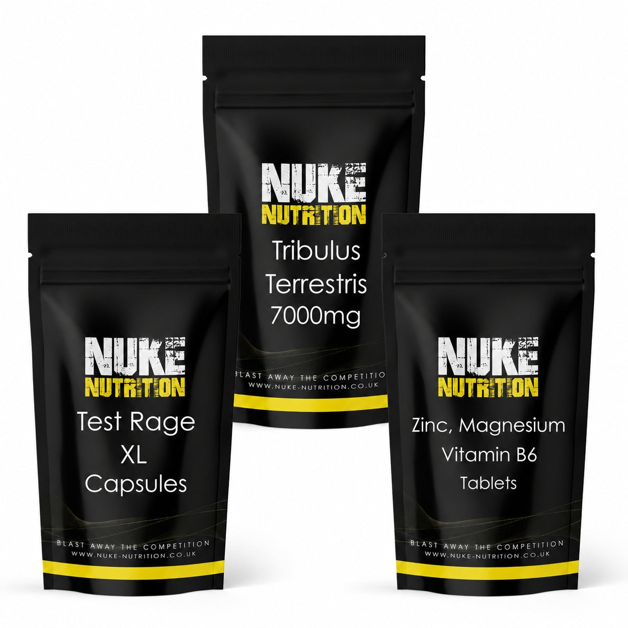 Testosterone Support Bundle Stack - Test Rage XL, Tribulus, Zinc Magnesium & Vitamin B6 x 180