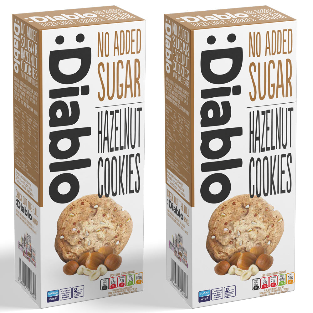 No Added Sugar Hazelnut Cookies (135g) Diablo Sugar Free