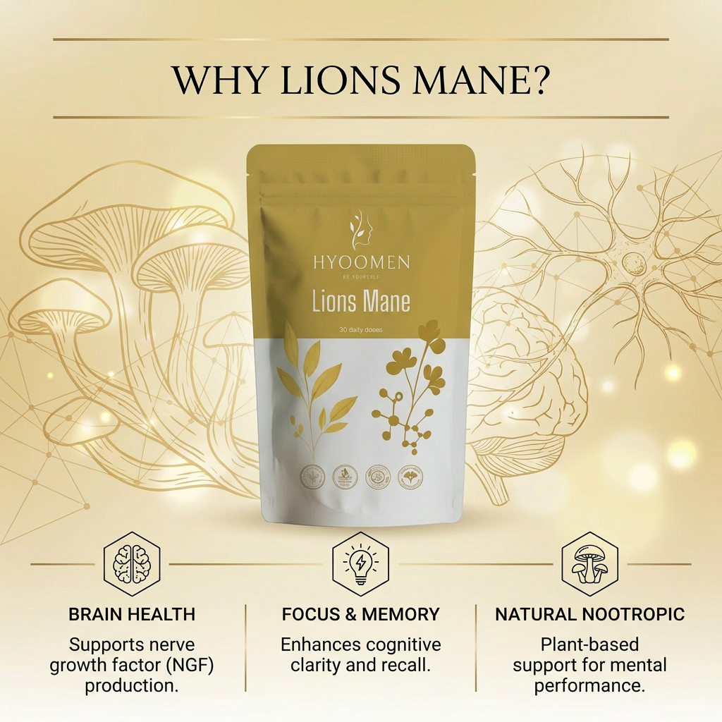 Lion's Mane Capsules 15:1 Extract 500mg Hyoomen