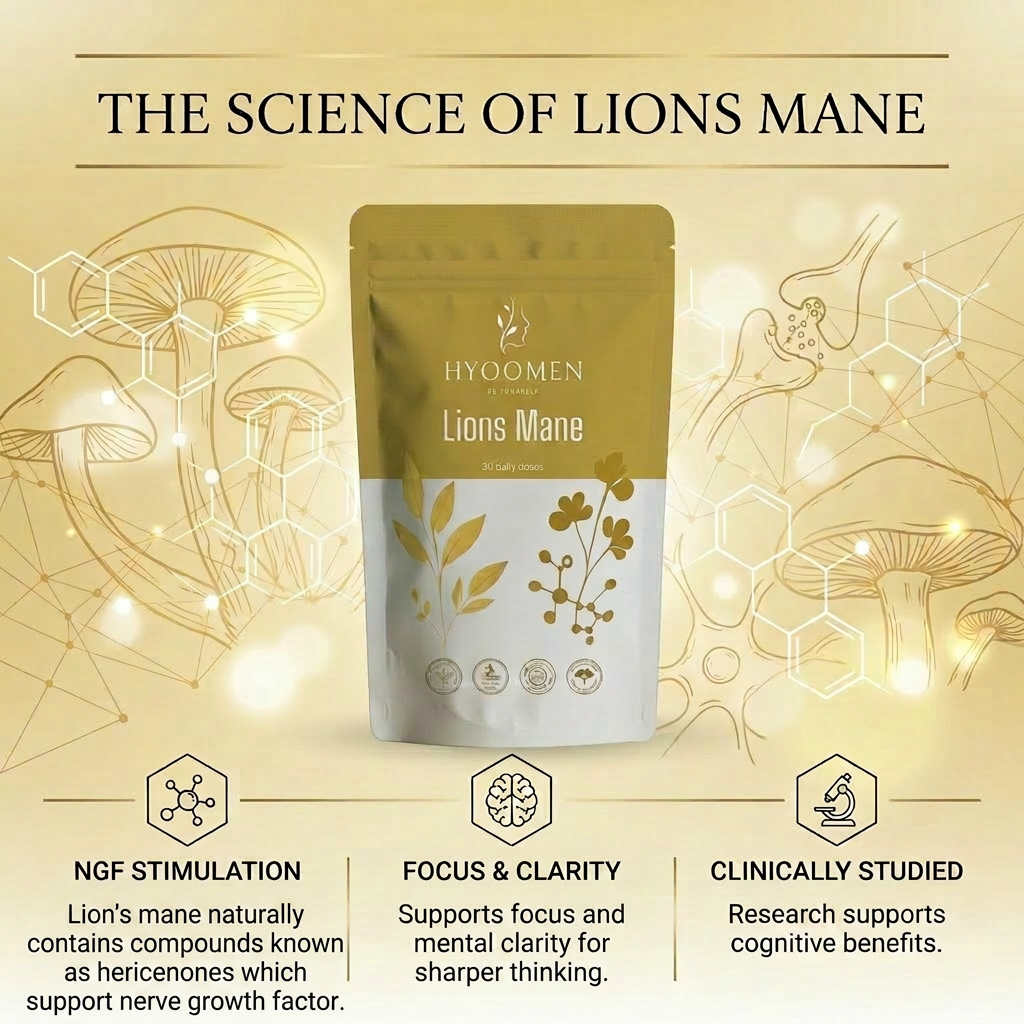 Lion's Mane Capsules 15:1 Extract 500mg Hyoomen