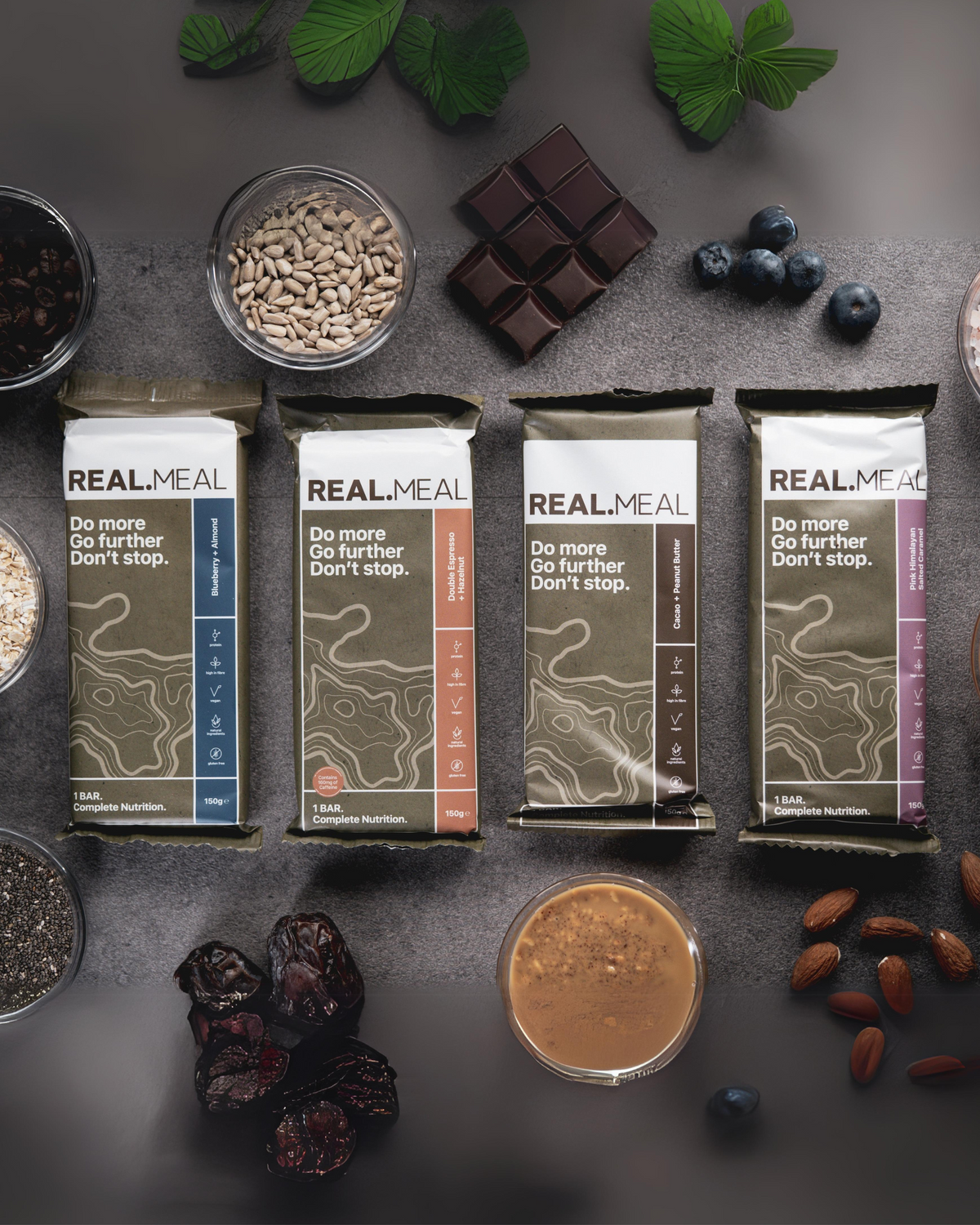 Adventure Pack : 4 Bars 1 of Each Flavour Real Meal