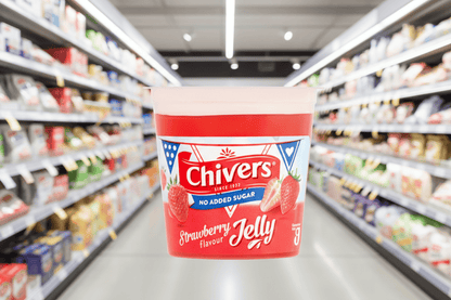 12 x Chivers No Added Sugar Strawberry Flavour Jelly 115G