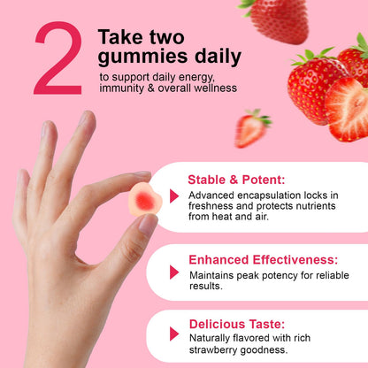 Vceeoy Women's Multivitamin Gummies – Biotin, Zinc & B Vitamins (60 Gummies)