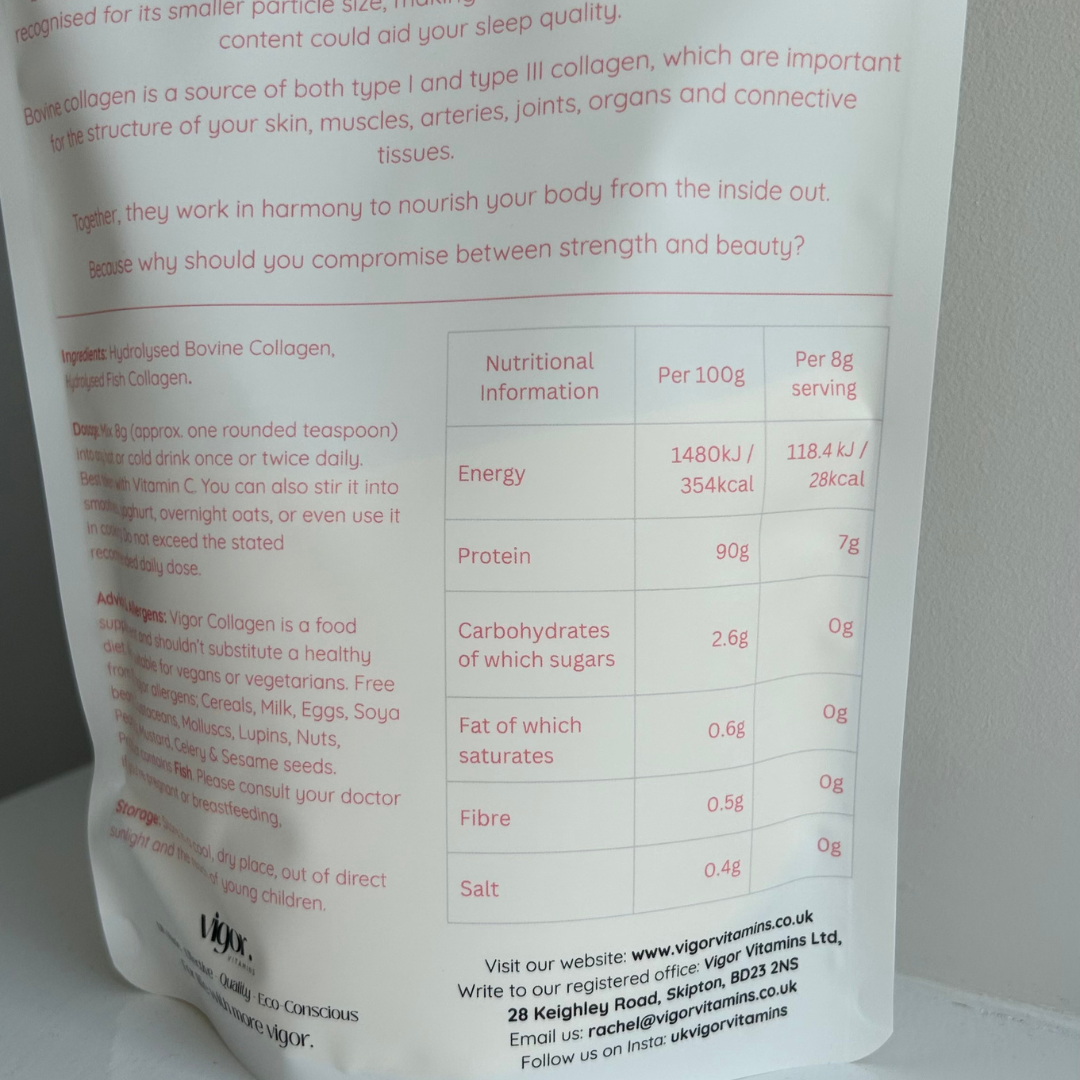 Vigor Collagen | Marine & Bovine Collagen Blend for Women