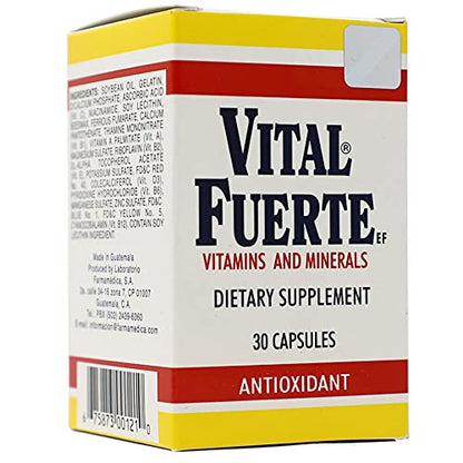 Vital Fuerte Vitamins & Minerals Supplement – 30 Capsules