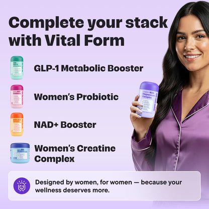 VitalForm Magnesium Glycinate 200mg – 4-in-1 Stress, Sleep, Mood & Recovery – 100 Vegan Capsules – Non-GMO