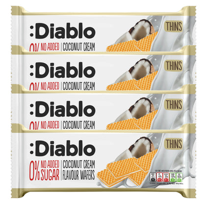 No Added Sugar Coconut Cream Flavoured Wafer (150g) Diablo Sugar Free