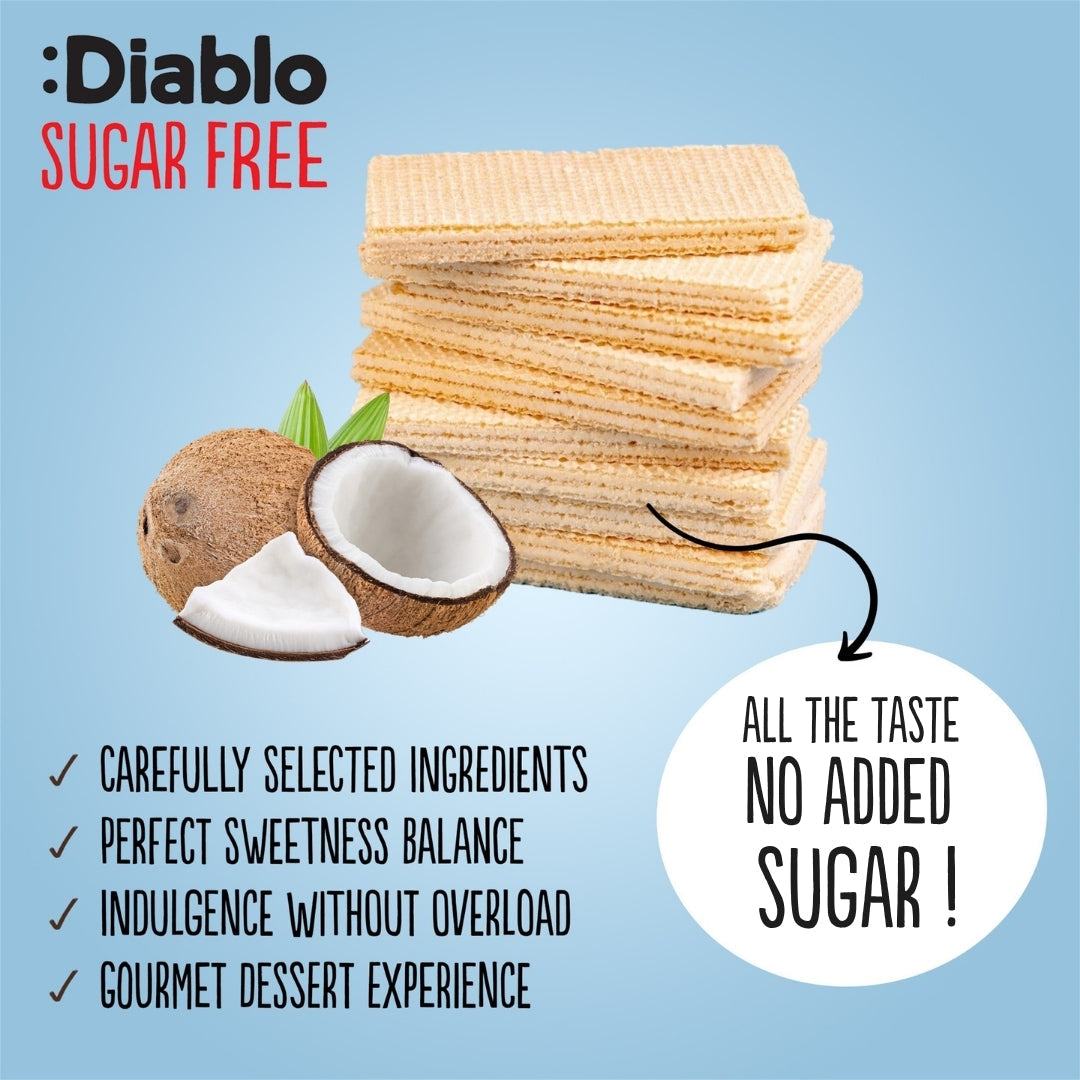 No Added Sugar Coconut Cream Flavoured Wafer (150g) Diablo Sugar Free