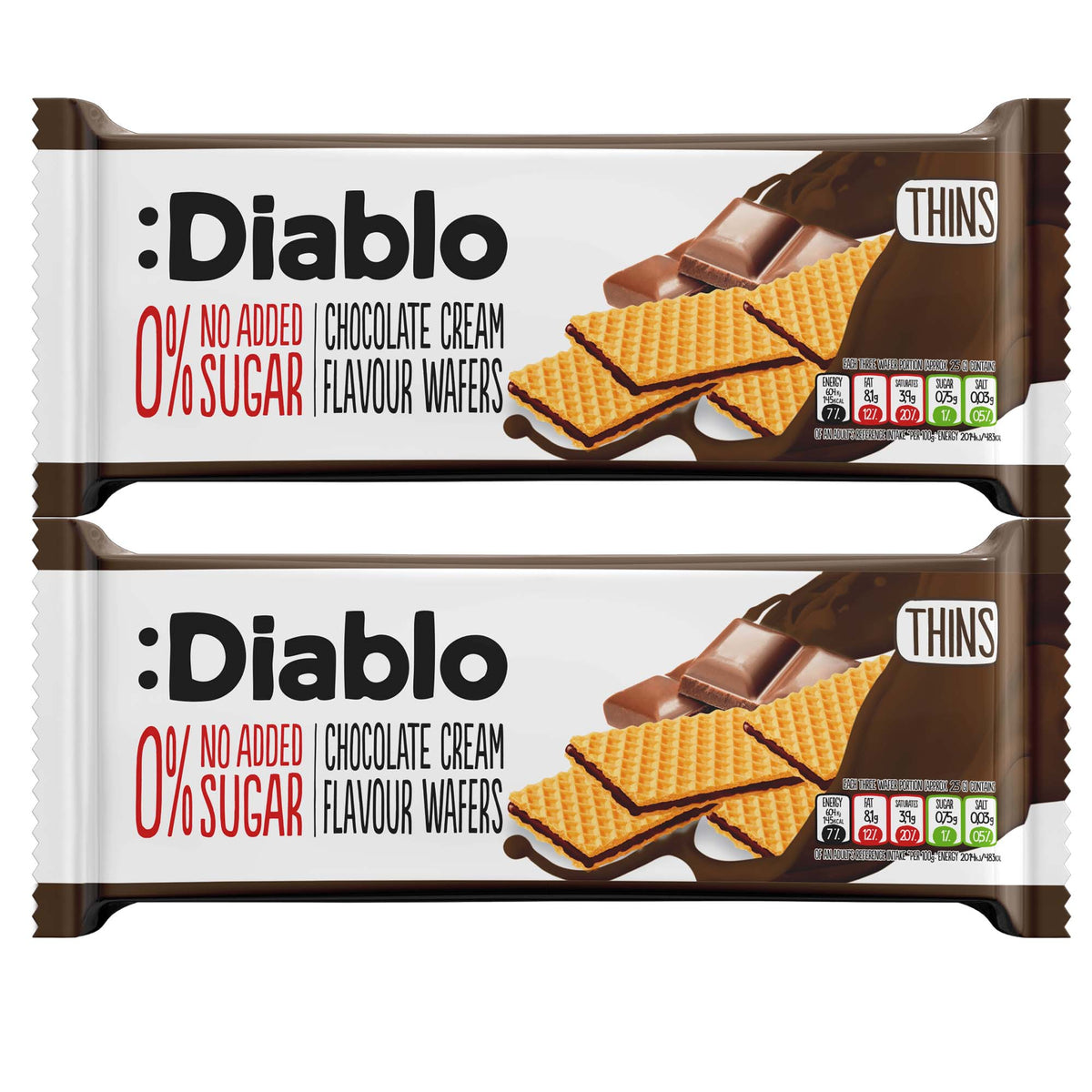 No Added Sugar Chocolate Cream Flavoured Wafer (150g) Diablo Sugar Free