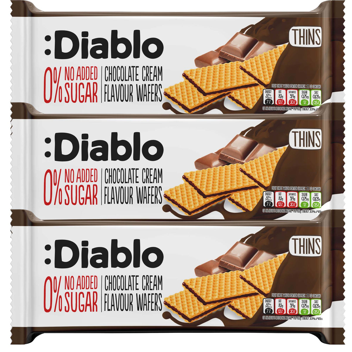 No Added Sugar Chocolate Cream Flavoured Wafer (150g) Diablo Sugar Free