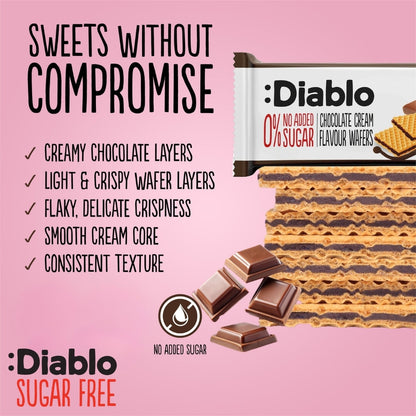 No Added Sugar Chocolate Cream Flavoured Wafer (150g) Diablo Sugar Free