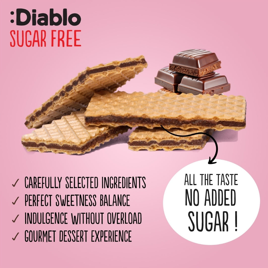 No Added Sugar Chocolate Cream Flavoured Wafer (150g) Diablo Sugar Free