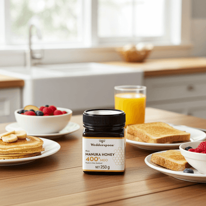 Wedderspoon Raw Manuka Honey 400 MGO – 250g Natural Health World UK