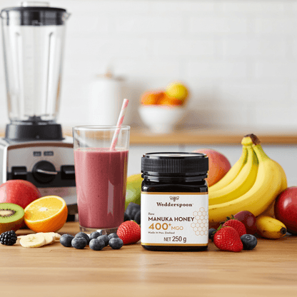 Wedderspoon Raw Manuka Honey 400 MGO – 250g Natural Health World UK