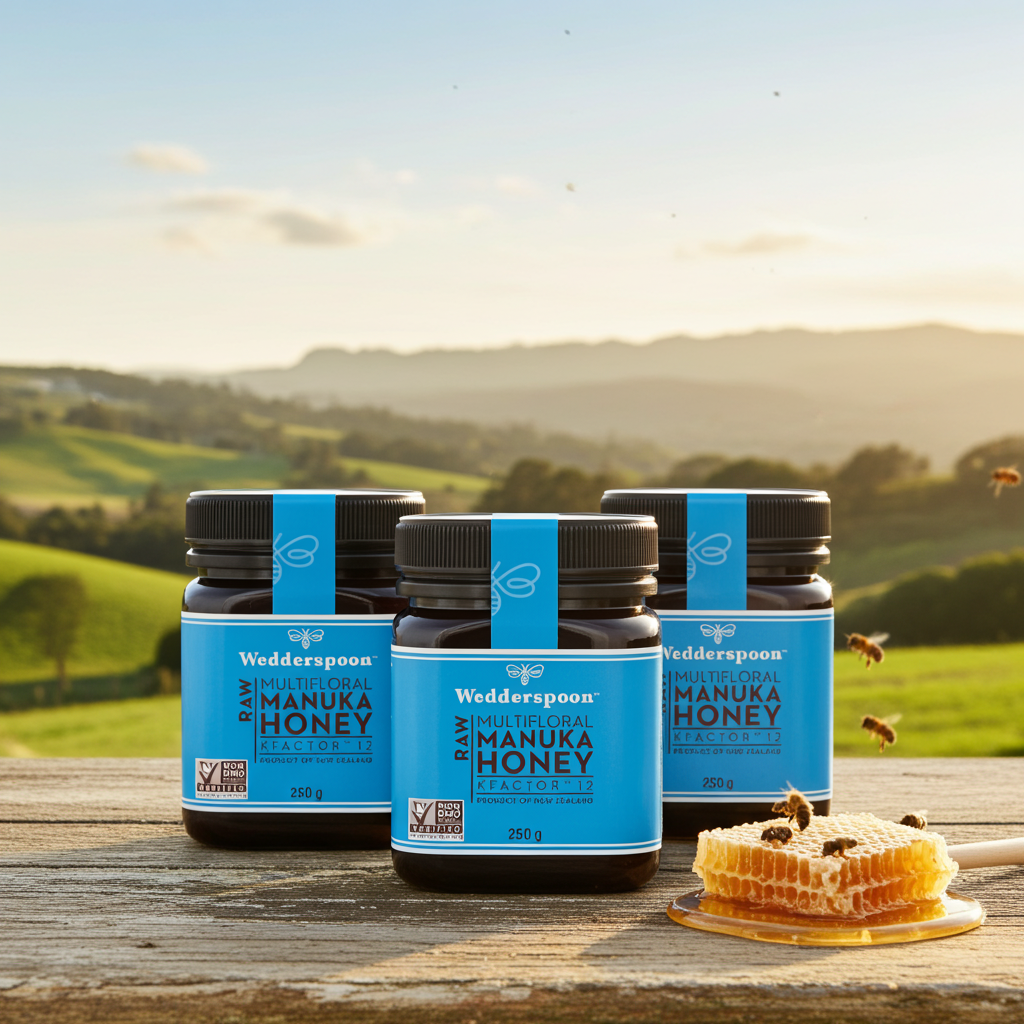 Wedderspoon Raw Manuka Honey KFactor 12+ 250g – Triple Pack Natural Health World UK