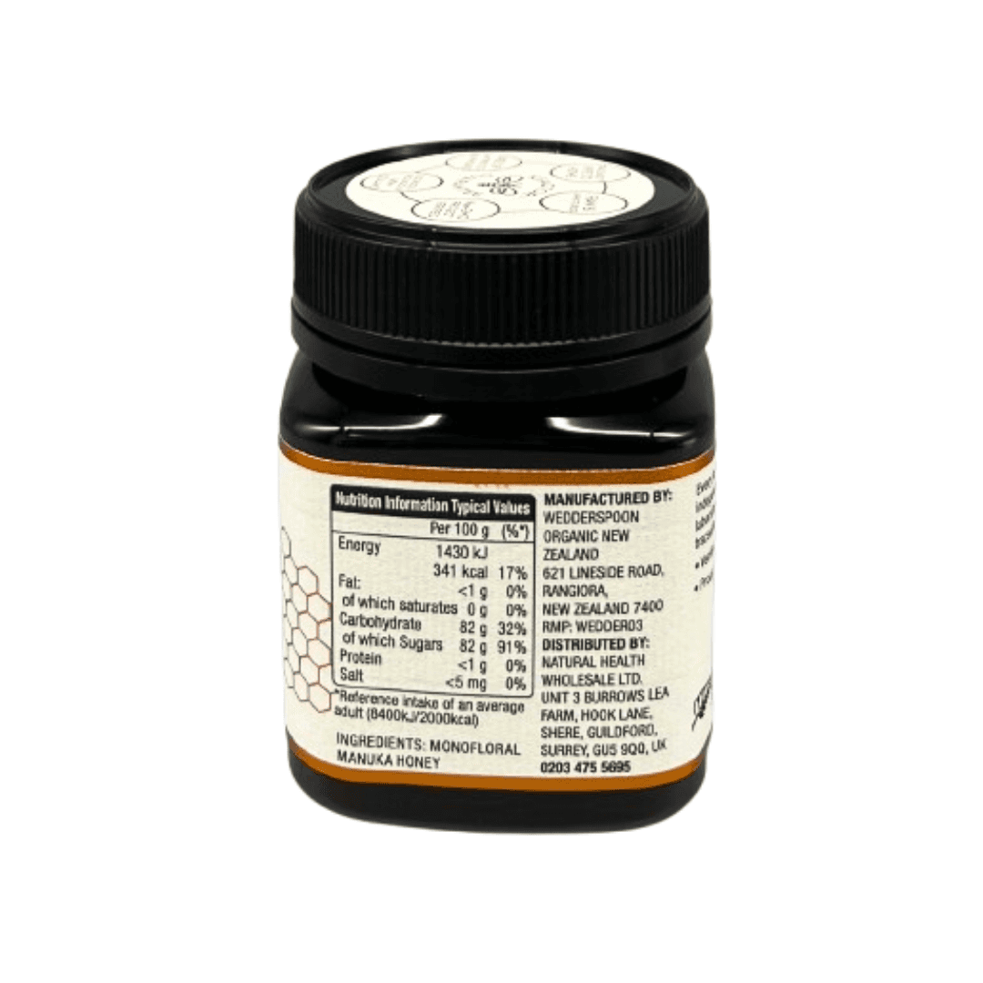 Wedderspoon Raw Manuka Honey 400 MGO – 250g Natural Health World UK