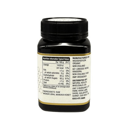 Wedderspoon Raw Manuka Honey 850 MGO – 500g Natural Health World UK