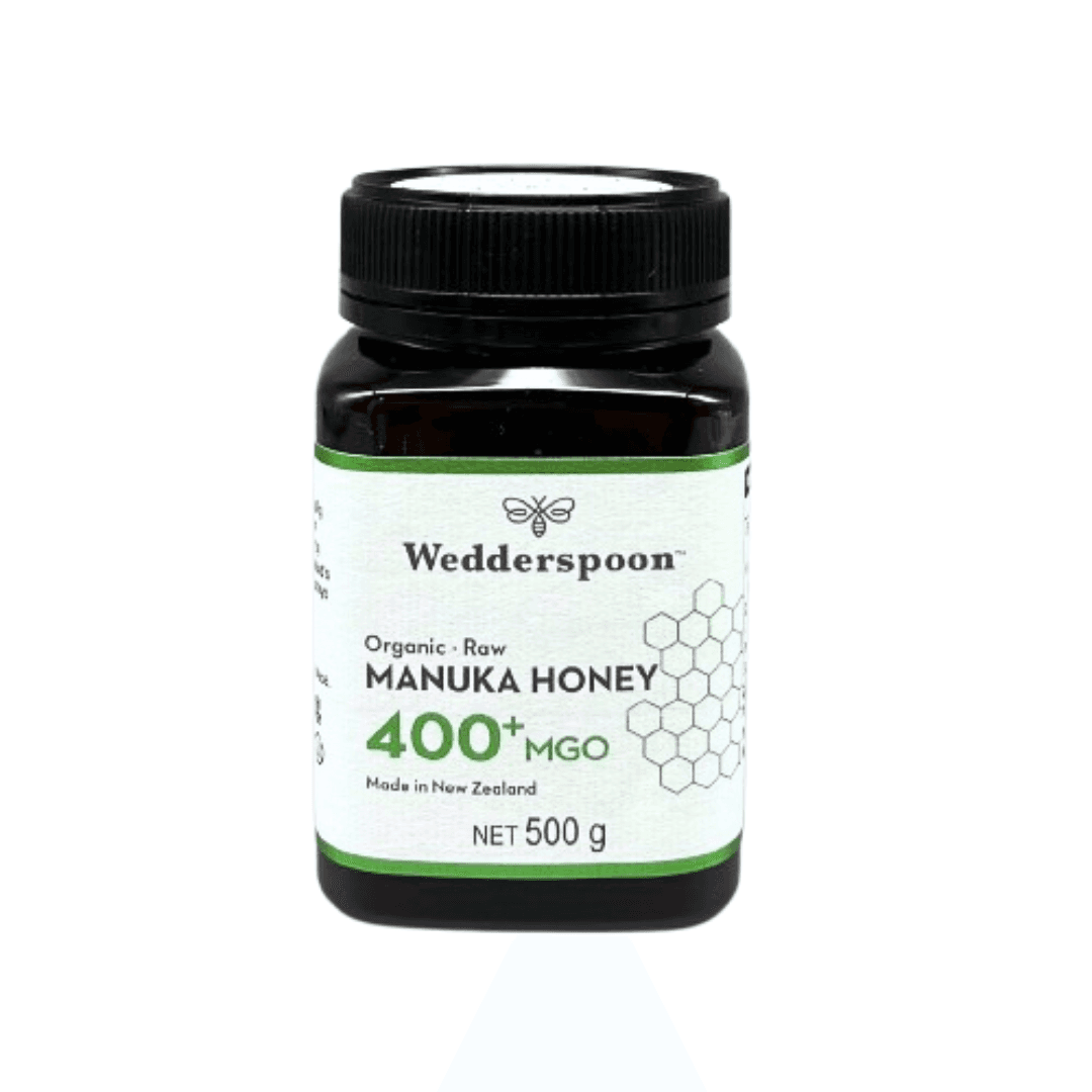Wedderspoon Raw Organic Manuka Honey 400 MGO – 500g Natural Health World UK