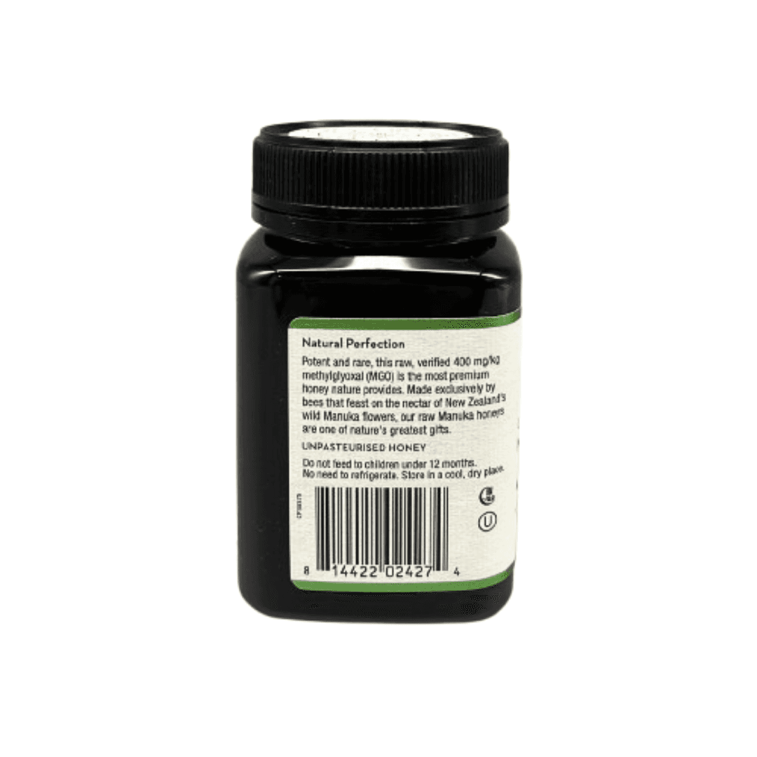 Wedderspoon Raw Organic Manuka Honey 400 MGO – 500g Natural Health World UK