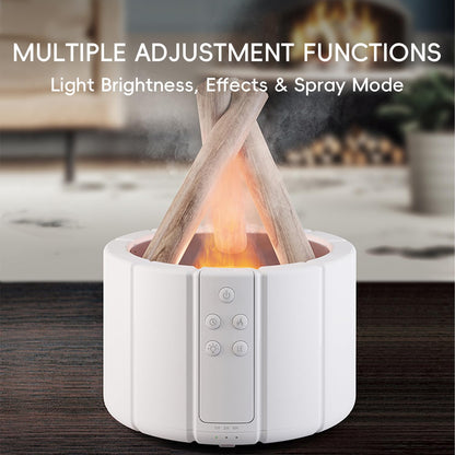 YALEDI Campfire Flame Diffuser 250ml – Remote, Auto Shut-Off, Night Light