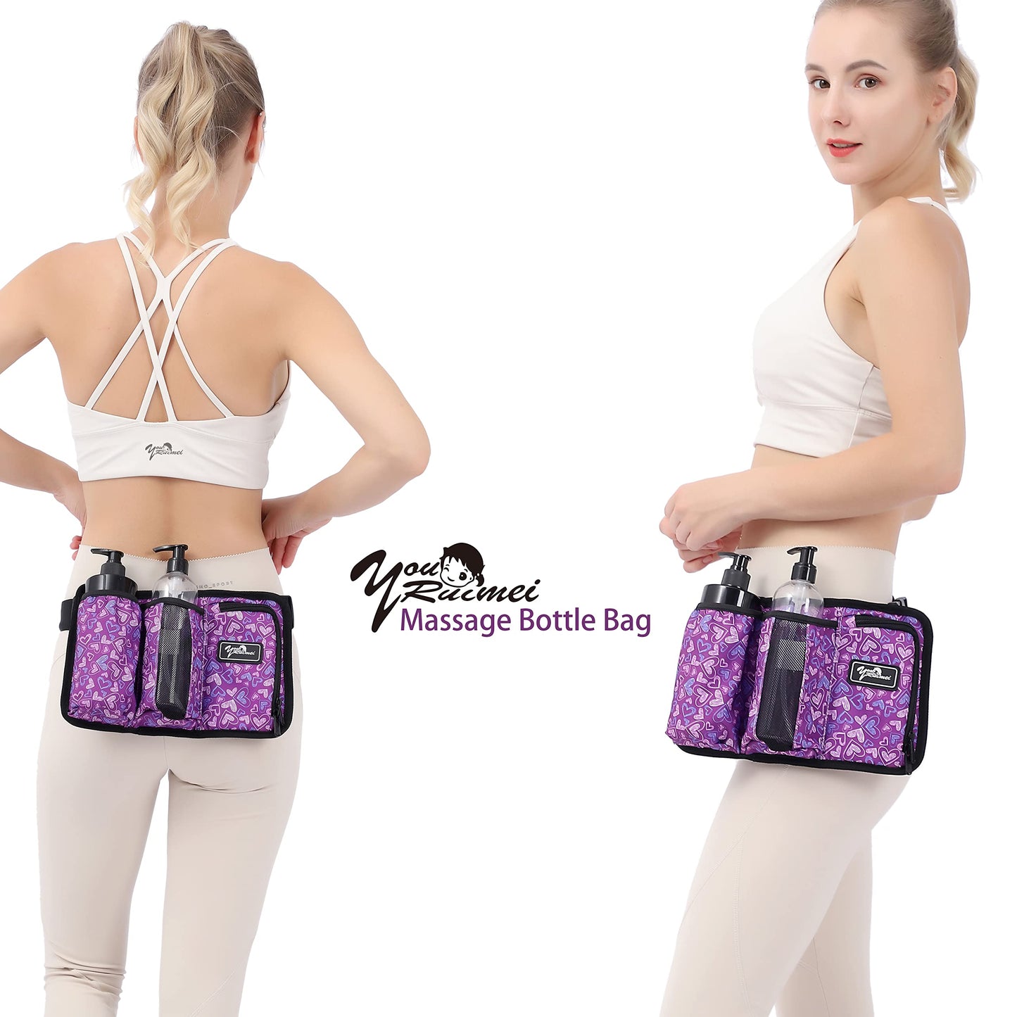 YOURUIMEI Massage Bottle Bag – Massage Oil Bag & Therapist Holster