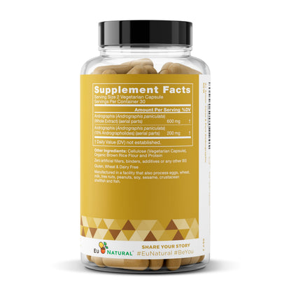A+ Armor Andrographis Pure 800 mg – Immune Support, 60 Vegan Soft Capsules
