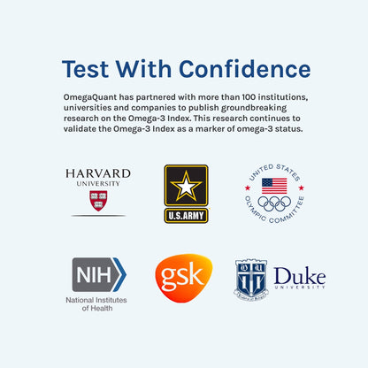 Omega Quant Omega-3 Index Complete Fatty Acid Profile Blood Test Kit | At-Home | Omega-3, Omega-6, Trans Fats