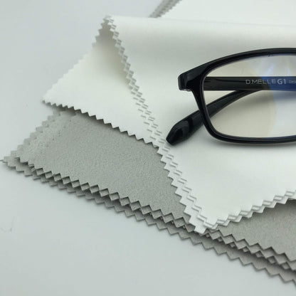 AAwipes Microfiber Cleaning Cloths 30 Pack for Glasses, Lenses, Phones & Delicate Surfaces (6x7) – White & Dark Grey