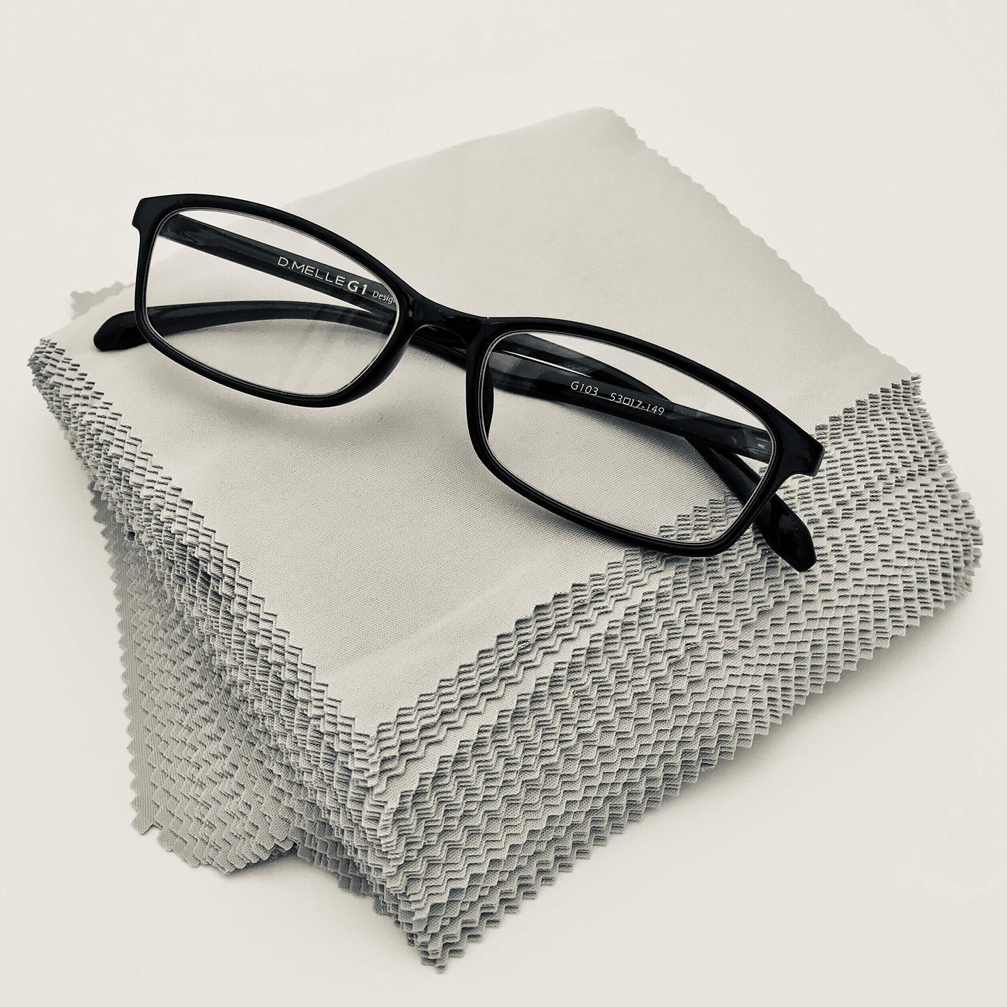 AAwipes 100 Pack Microfiber Cleaning Cloths for Glasses & Screens – 5.5x5.5 in, Light Gray, No Logo