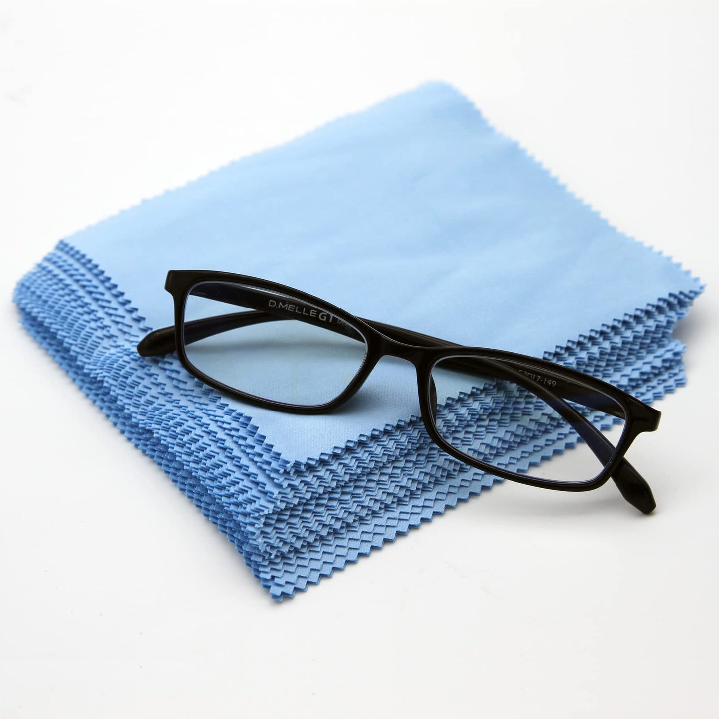 AAwipes Blue Microfiber Cleaning Cloths Bulk 100 (5.5x5.5 in) No Logo – Eyeglasses, Lenses, Screens (V1515)
