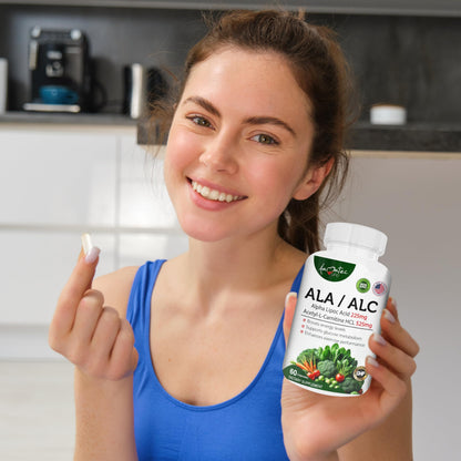 AAMATEC LIFE ALA/ALC High Potency Formula – Alpha Lipoic Acid & Acetyl-L-Carnitine HCl, Antioxidant Support, Energy Boost – 60 Capsules