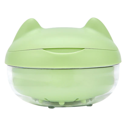 AARAINBOW Retainer Cleaner Case - Leak-Proof Denture Bath Box with Strainer Basket (Green)