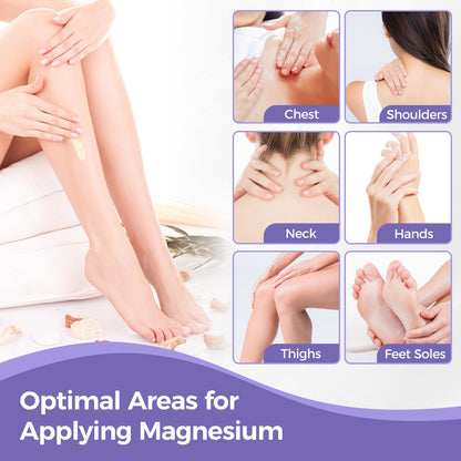 AAROVIBE Magnesium Cream for Sleep – 3.5oz Magnesium Butter with Coconut & Shea Butter