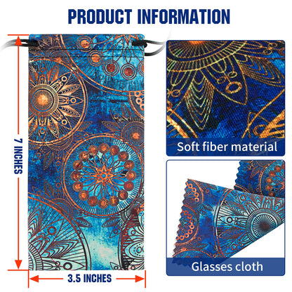 Aatacas Soft Eyeglass Pouch 3 Pack – Microfiber Cleaning Bags for Glasses