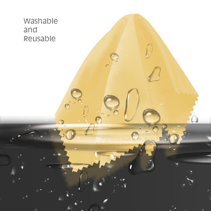 AAwipes Eyeglasses Cleaning Cloth Bulk - Yellow, 5.52 x 5.52 in, 100 Pack (V1545) Logo-Free