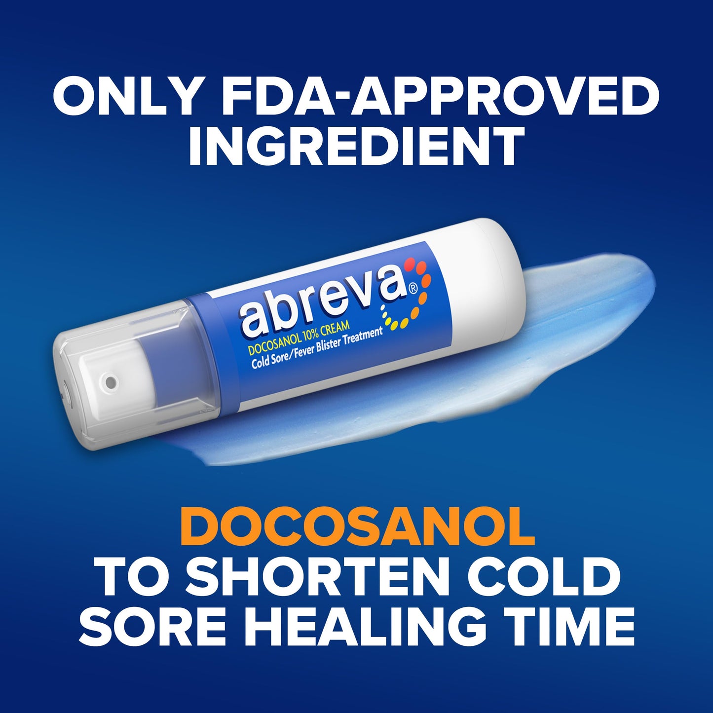 Abreva 10% Docosanol Cold Sore Treatment — Shortens Healing Time (2.5 Days) | 0.07 oz Pump
