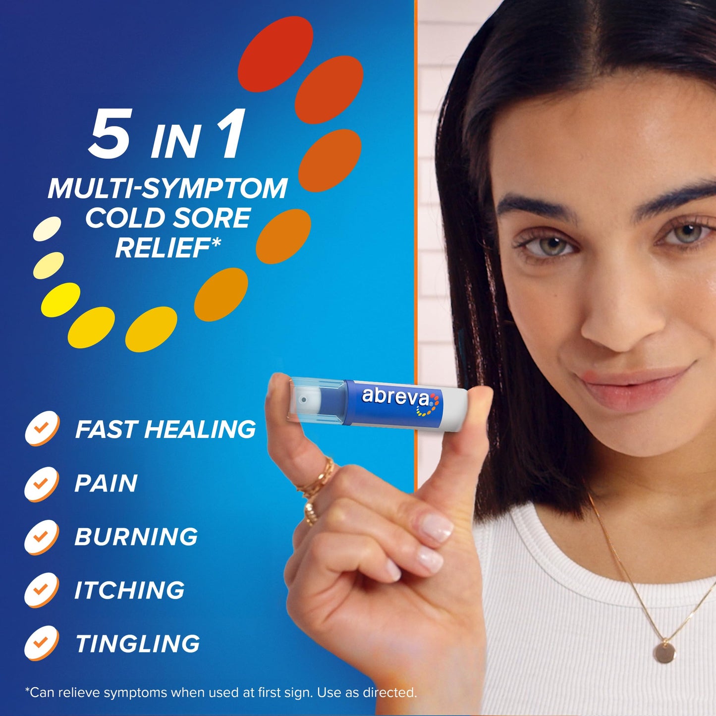 Abreva 10% Docosanol Cold Sore Treatment — Shortens Healing Time (2.5 Days) | 0.07 oz Pump