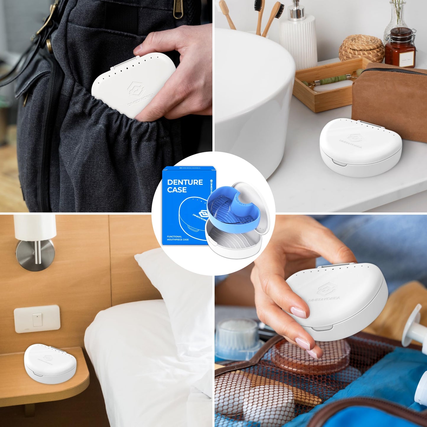 Denture Storage Case – Hygienic Retainer Cup, Travel-Ready | DIMEDI