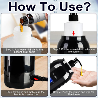 Massage Oil Warmer for Therapy, Spa, Salon, Barbershops & Home – Two Bottle Dispenser