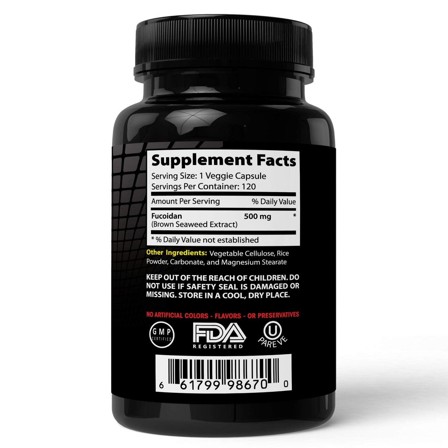 Absonutrix Fucoidan – Pure Brown Seaweed Extract (Laminaria Japonica) 120 Capsules