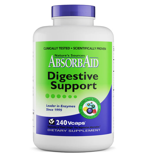 AbsorbAid Digestive Enzymes 240 vCaps, Proven to Increase Vital Nutrient Absorption by up to 71% BritishVita | Premium UK Vitamins & Wellness Supplements