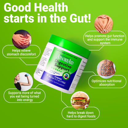AbsorbAid Digestive Enzymes 100g | Proven to Increase Nutrient Absorption by up to 71%