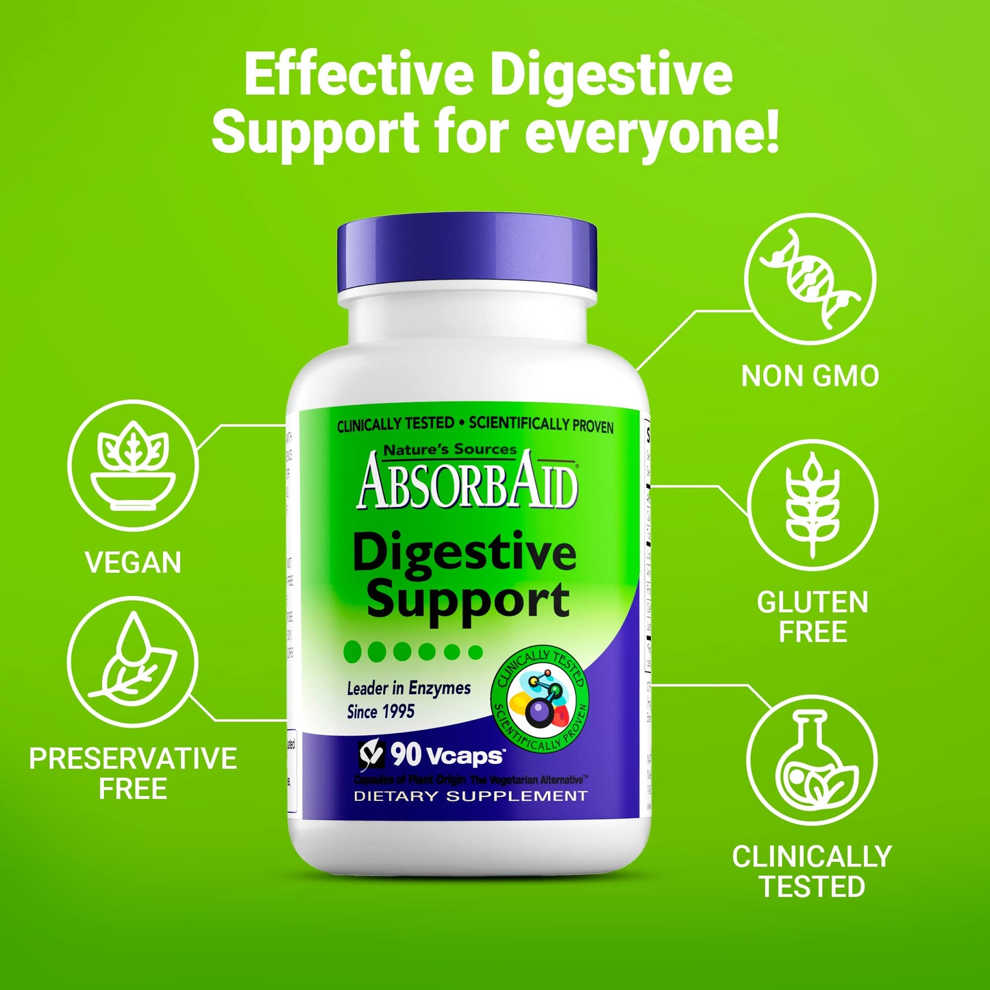 Nature's Sources AbsorbAid Digestive Support - 90 Vcaps