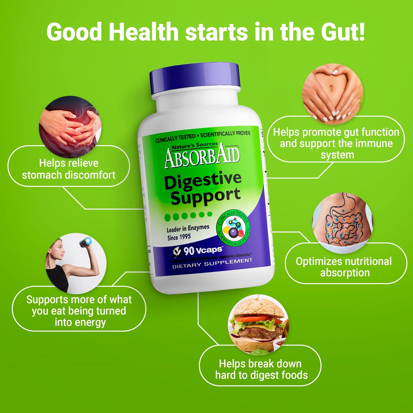 Nature's Sources AbsorbAid Digestive Support - 90 Vcaps
