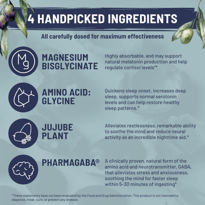 Abundant Earth Minding Down Sleep Aid for Adults - No Melatonin, Max Strength Magnesium & GABA