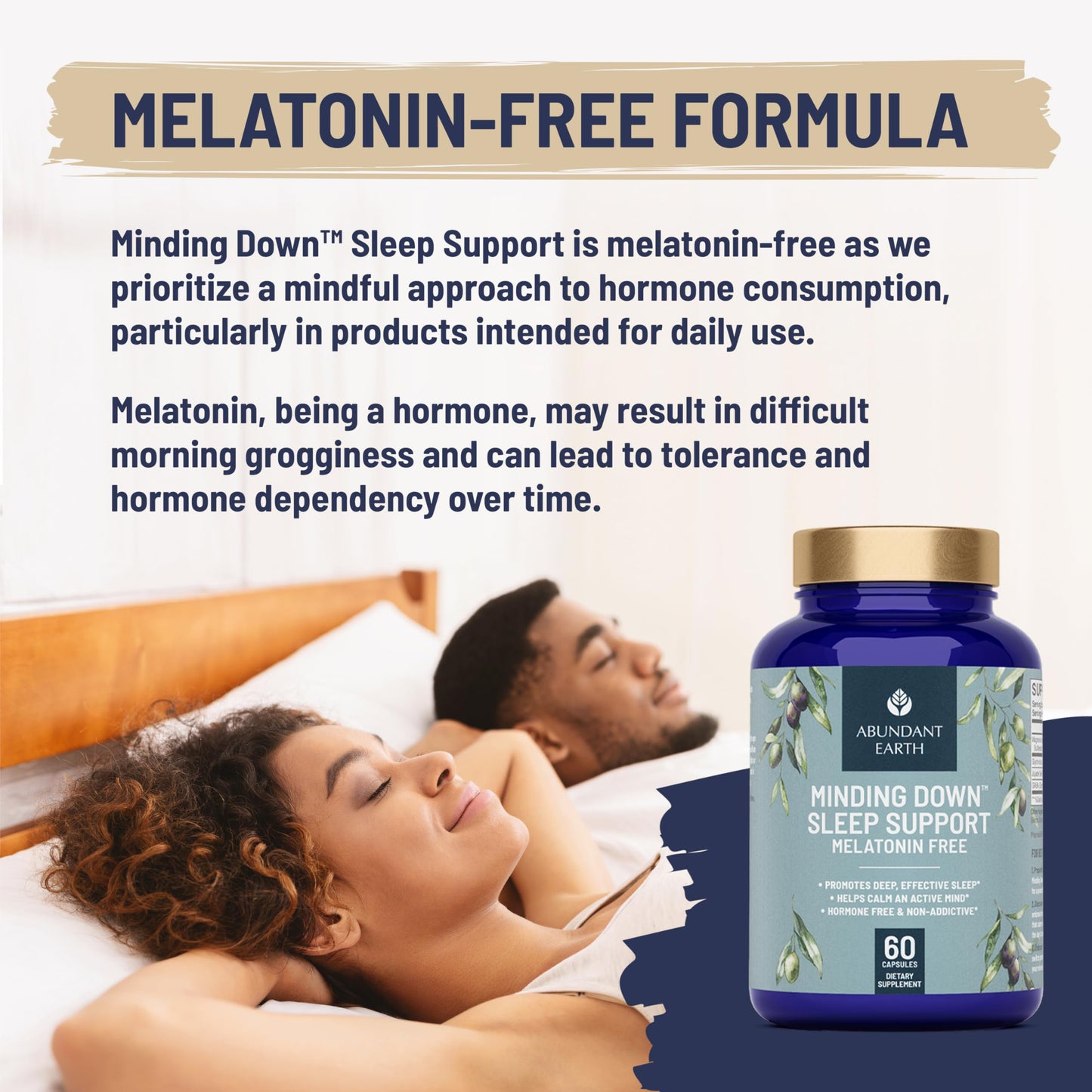 Abundant Earth Minding Down Sleep Aid for Adults - No Melatonin, Max Strength Magnesium & GABA