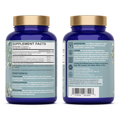 Abundant Earth Minding Down Sleep Aid for Adults - No Melatonin, Max Strength Magnesium & GABA